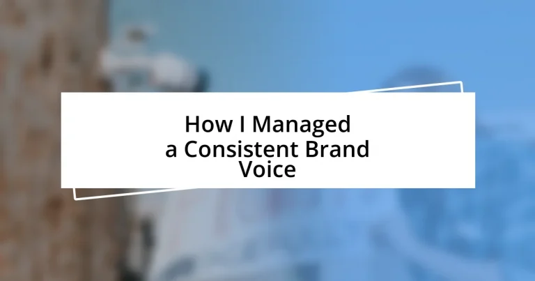 How I Managed a Consistent Brand Voice