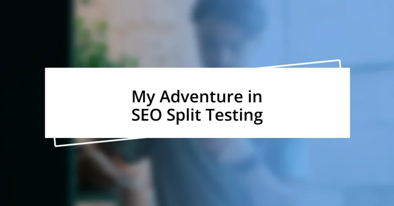 My Adventure in SEO Split Testing