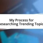 My Process for Researching Trending Topics