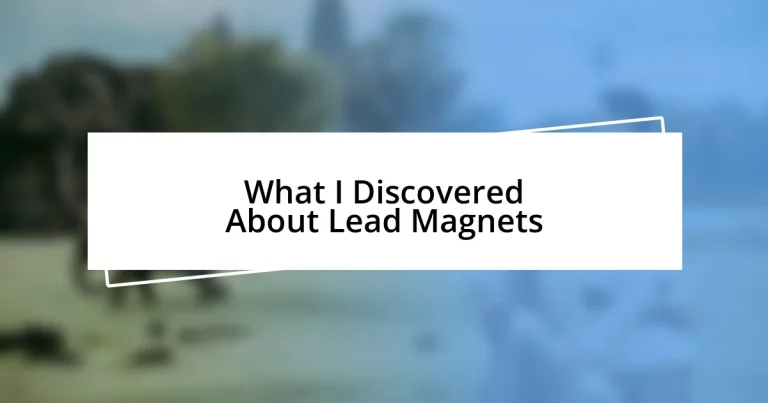 What I Discovered About Lead Magnets